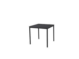 Domino Basic Tafel Vaste Hoogte 80x80 houtprint schaduw zwart 4-poots