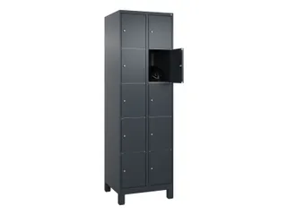 lockerkast,HxBxD 1950x600x500mm,2x5vakken,vak B 300mm,cil.-slot,voeten - 1
