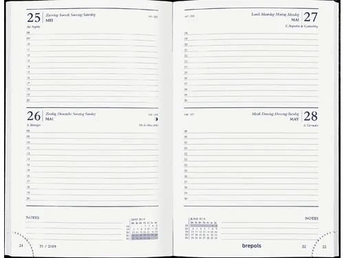 Agenda 2027 Brepols Saturnus Lima 2dagen/1pagina zwart