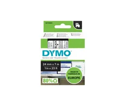Labeltape Dymo 53710 D1 S720920 24mmx7m zwart op transparant