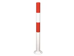 Afzetpaal Om In Te Draaien Ronde Buis D 76Mm H 1 03M Wit/rood