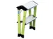 marchepied pliant roulant,alu,vert,estrade HxP 0,45x200m,2x2marches