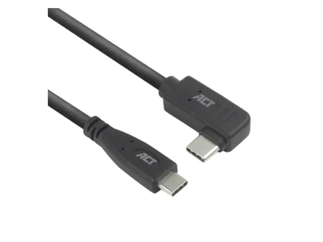 Kabel ACT USB-C standaard naar USB-C hoek 10Gbps 2m