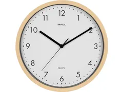 wandklok Grain quartz 31 cm kunststof licht hout