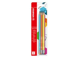 Potlood STABILO grafiet 160 HB met gumtop assorti blister à 6 stuks