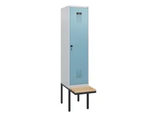 locker met bank,HxBxD 1950x400x815mm,1vak,vak B 400mm,draaigrendel - 2