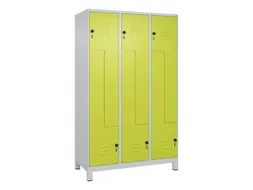 Z-garderobekast,HxBxD 1950x1200x500mm,vak B 200/400mm,draaigrendel