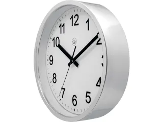 wandklok NXT diam. 25,5 kunststof zilver, witte wijzerplaat - 3