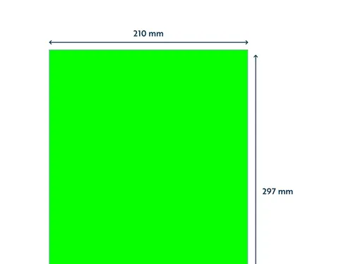 Etiket Rillprint 210x297mm fluorgroen 100 etiketten
