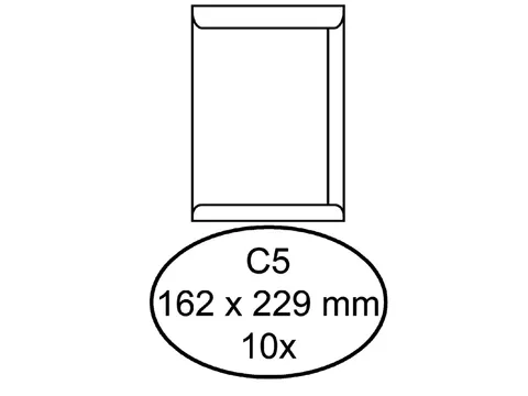 Envelop Hermes Akte C5 162x229mm Wit gegomd