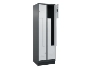 Z-garderobekast,HxBxD 1950x600x500mm,vak B 150/300mm,cil.-slot,sokkel - 2