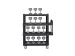 Rubbermaid BRUTE Heavy-Duty Werkwagen Groot 4 Schappen Zwart