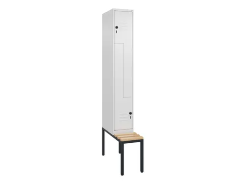 Z-garderobekast,HxBxD 2120x300x815mm,2vak,vak B 300mm,draaigrendel
