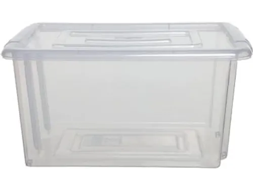 Stack & Store Medium opbergdoos 32 liter zonder deksel, transparant