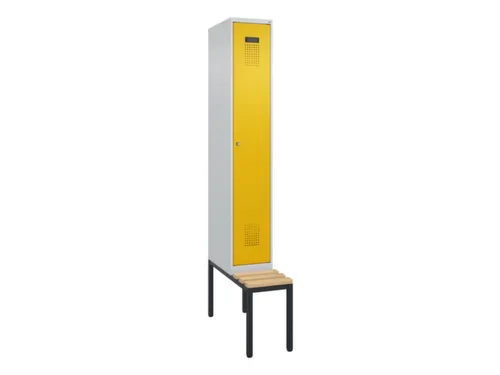locker met bank,HxBxD 2120x300x815mm,1vak,vak B 300mm,cilinderslot