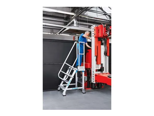 bordestrap,verrijdbaar,bordes H 0,6m,3treden,45° helling,aluminium