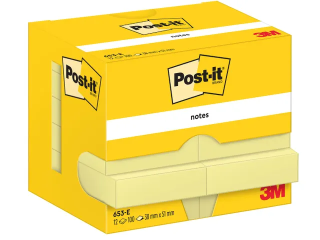 100 Vel 38 X 51 Mm Geel 12 Blokken