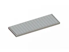 legbord van plaatstaal,v. breedvakstelling,BxD 1700x600mm,vakl. 500kg