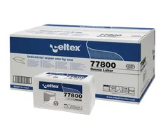 Handdoek Celtex MM Omnia Labor V-vouw 2-laags wit doos 8 pak a 300 vel