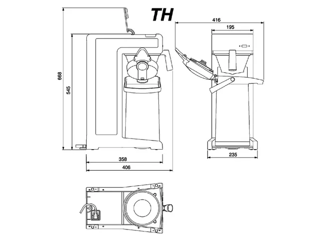 Koffiezetapparaat Bravilor TH zonder Airpot