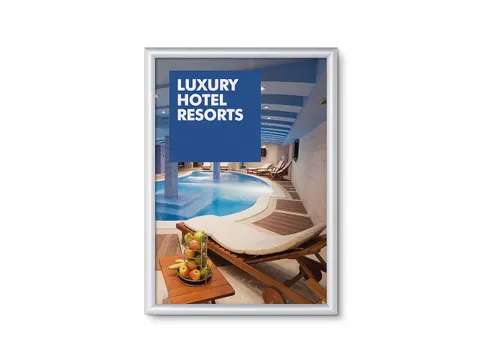 Kliklijst A2 Rechte Hoeken 25mm Zilver Brandwerend