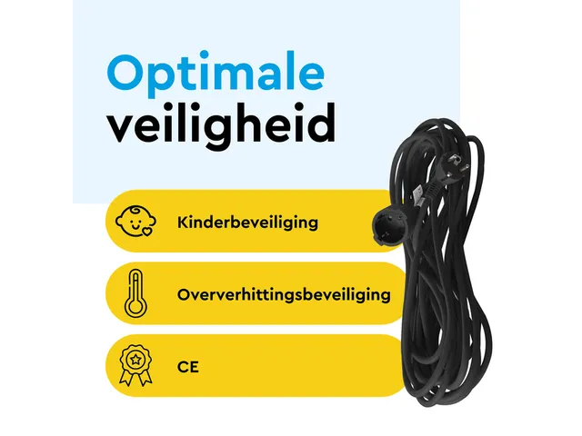 Verlengkabel BRASQ 30m zwart
