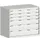 ladekast HxBxD 900x1050x650mm 6laden RAL7035 front RAL7035
