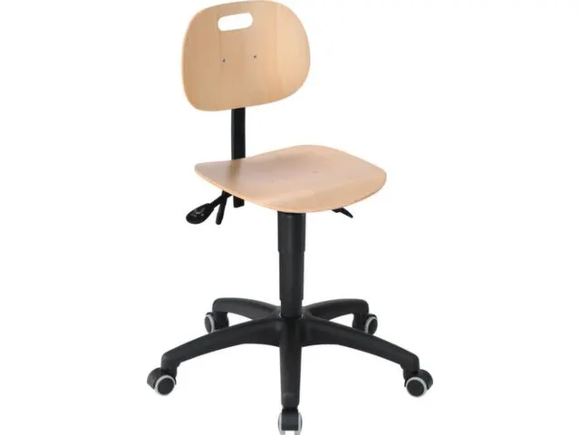 Werkplaatsstoel,vlakke zitting natuur,beuken