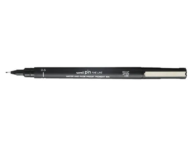 Fineliner Uni-ball Pin zwart 0.5mm