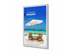 Posterhouder Vergrendelbaar Economy 70x100cm Zilver