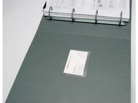 Visitekaart Tas/Pocket Zelfklevend PP 60x95mm Korte Zijde Open 10 Stuk