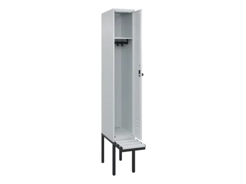 locker met bank,HxBxD 2120x300x815mm,1vak,vak B 300mm,draaigrendel