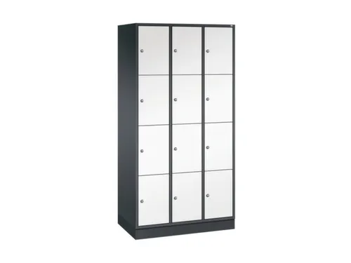 lockerkast,HxBxD 1950x920x500mm,3x4vakken,cil.-slot,sokkel