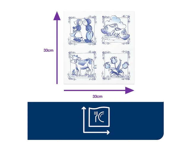 Tork 509356 Lunchservet Delft Ware 32,8x32,5cm