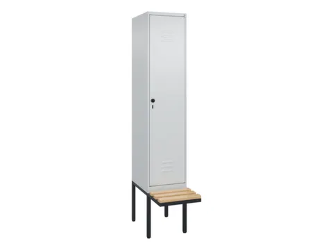 locker met bank,HxBxD 2120x400x815mm,1vak,vak B 400mm,draaigrendel