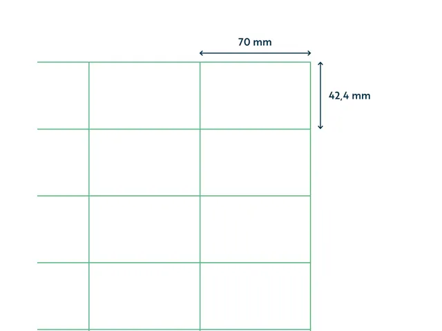 Etiquettes Blanches Rillstab 70x42.3mm 2100 pcs