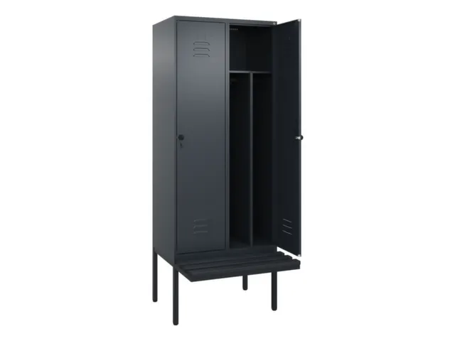 locker voor scheiding van kleding,HxBxD 2120x800x815mm,2vak