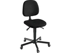 Werkplaatsstoel,standaardzitting,zitting stof zwart