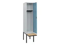 locker met bank,HxBxD 1950x400x815mm,1vak,vak B 400mm,cilinderslot