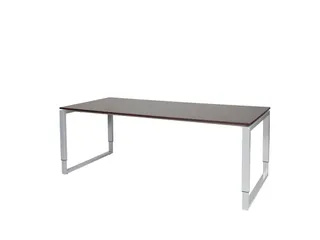 Domino Plus Bureau Hoogte Verstelbaar 2000x900mm Logan Eiken Alu - 1