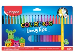 Viltstift Maped Color'Peps Long Life 2.0 set à 24 stuks assorti