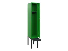 locker met bank,HxBxD 1950x300x815mm,1vak,vak B 300mm,cilinderslot