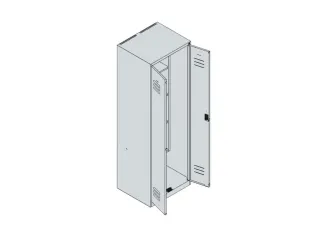 schoonmaakkast,HxBxD 1850x600x500mm,links 4vakken - 3