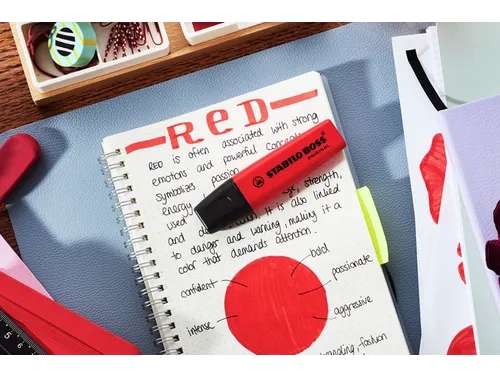 Markeerstift STABILO Boss 70/48 echt rood blister 1 stuk