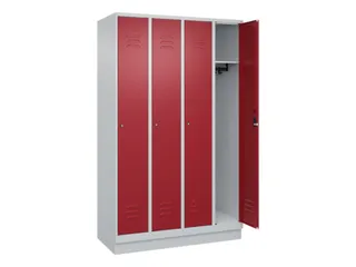locker,HxBxD 1950x1200x500mm,4vak,vak B 300mm,cil.-slot,sokkel - 2