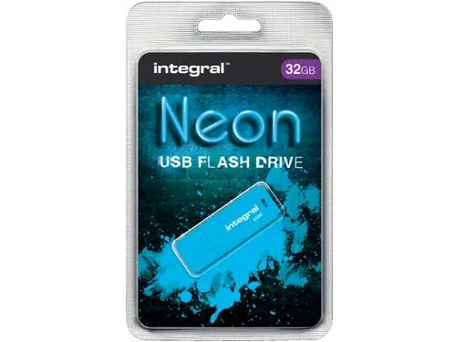 USB stick 2.0 Integral Neon USB-A 32GB blauw