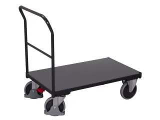 duwbeugelwagen,draagverm. 500kg,laadvl. LxB 1060x600mm,houtplaat - 2