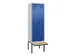 locker met bank,voor scheiding van kleding,HxBxD 2120x600x815mm,2vak