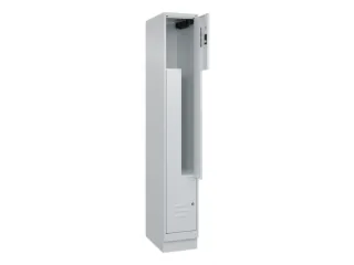 Z-garderobekast,HxBxD 1950x300x500mm,vak B 150/300mm,cil.-slot,sokkel - 2