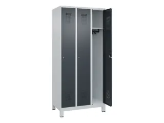 locker,HxBxD 1950x900x500mm,3vak,vak B 300mm,cil.-slot,voeten - 2